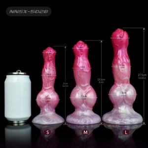 ของเล่นทางเพศสำหรับผู้หญิง NNSX Fantasy Big Knot Dog Dildo พร้อมถ้วยดูด ขนาด S M L ซิลิโคน บัทปลั๊ก สีผสม ร้านขายของเล่นเซ็กส์ - Product Image 6