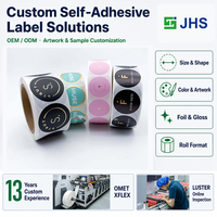 Étiquettes autocollantes personnalisées en rouleau avec logo, options de taille, de forme, de couleur, de finition brillante et de pelliculage pour l'emballage des produits