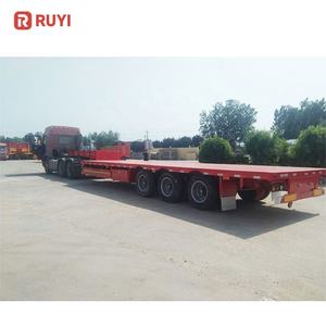 Semirremolque de Cama Baja de Acero de <span class=keywords><strong>3</strong></span> y 4 Ejes, 60 y 80 Toneladas, Precio de Fábrica, para Transporte de Cargas Mecánicas Pesadas - Product Image 5