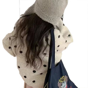 เสื้อคาร์ดิแกนถักลายจุด คอกลม ผู้หญิง รุ่นใหม่ ฤดูใบไม้ร่วง ฤดูหนาว 2026 สไตล์หลวม สบายๆ  ใส่ได้หลายโอกาส - Product Image 5
