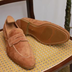 Chaussures Casual Vintage de Luxe Britanniques - Cuir Lisse avec Finition Texturée, Chaussures pour Hommes Prêtes pour le Mariage - Product Image 4