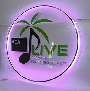 Panneau d'affichage LED personnalisé pour intérieur avec logo en acrylique et source lumineuse à tube LED rétroéclairé en matière plastique pour murs - Product Image 6