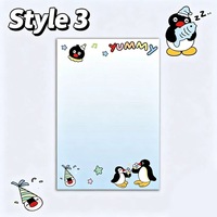 Bloc de Notas con Diseño de Pingüino, Nuevo Bloc de Notas Adhesivas Minimalistas B5, Cuaderno de Notas con Diseño de Dibujos Animados de Alta Calidad para Estudiantes