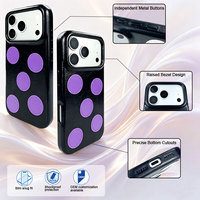 Étui de téléphone rétro INS mignon en cuir PU contrastant pour iPhone 18/17/16/15 Pro Max avec cadre de caméra surélevé, coque de protection antichoc