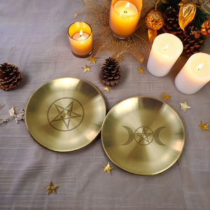 Ciondolo di meditazione rituale pendolo in metallo pentagramma 14 cm Vintage per la stregoneria tarocchi per le vacanze di natale - Product Image 1