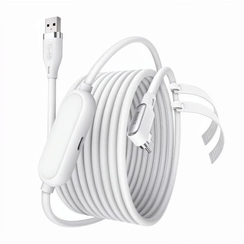 16FT 5M Link Cable with Charging Port for Meta Quest 3/3S/Pico 4 PCVR/SteamVR. USB 3.0 to USB C Link Cable 5Gbps Super Speed