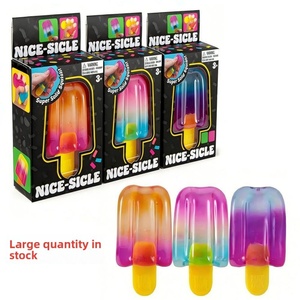 Cross-Border Soft Rubber Ice Cream Squeeze <b>Squishy</b> Stress-Relief Toy Popsicle for Kids 3+ Years Unisex - Product Image 1