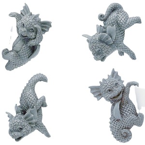 Decoración creativa de arte para el hogar, maceta de jardín, decoración de resina de animales, colgante de copa colgante de dragón pequeño - Product Image 5