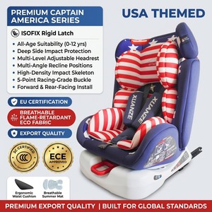 Asiento de Seguridad para Automóvil Modelo 401 Capitán América para Niños, <span class=keywords><strong>Silla</strong></span> de <span class=keywords><strong>Auto</strong></span> para Bebés de 0 a 4 Años, <span class=keywords><strong>Silla</strong></span> de Protección para Viajes - Product Image 6