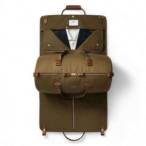Bolsa de viaje portátil personalizada con logotipo de fábrica BSCI, bolsa de lona convertible para trajes de hombre, bolsa de fin de semana. - Product Image 2