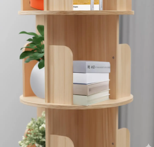 Librería Giratoria de Madera Personalizada de 360 Grados, Estante de Exhibición de 6 Niveles - Product Image 3