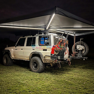 Auvent de toit latéral OEM pour voiture, tente de toit 180/270 degrés, auvent de <span class=keywords><strong>camping</strong></span>-<span class=keywords><strong>car</strong></span> 4x4 270 degrés autoportant avec éclairage LED - Product Image 5