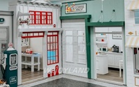 Wejoy NUEVO Juego de Madera Sim City para Niños, Centro de Juegos de Rol, Parque Infantil Interior, Estación de Juego de Imitación para Fiestas