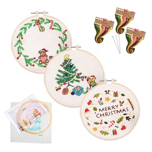 <span class=keywords><strong>Serie</strong></span> de Navidad bordado hecho a mano de costura artesanal para principiantes DIY Kits bordado - Product Image 1