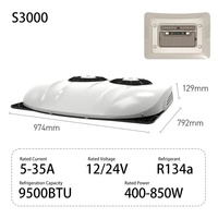 Climatiseur de toit électrique ultra-mince 12V/24V pour camion, compresseur scroll, 9500 BTU, double ventilateurs, 400-800W, refroidissement puissant