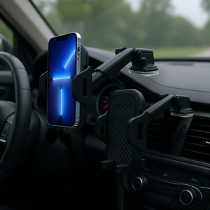 Support de téléphone de voiture DB avec bras articulé réglable et support en fibre de carbone pour pare-brise, tableau de bord et grille d'aération BMW, compatible GPS - Product Image 2