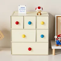 Boîte de rangement de bureau en plastique à un niveau organisateur multifonctionnel pour bureau papeterie cosmétiques style salon