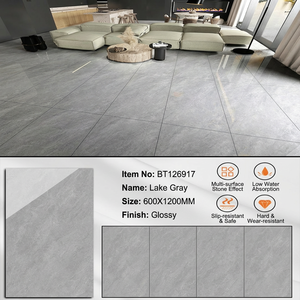 Azulejos de <span class=keywords><strong>Porcelana</strong></span> con Aspecto de Mármol Blanco Carrara Dorado de 120x60cm y 60x60cm, con Superficie Pulida, Modernos, <span class=keywords><strong>para</strong></span> Exteriores y Baños - Product Image 2