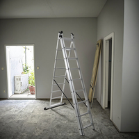 Escaliers pliants en aluminium de haute qualité En131 échelle d'extension polyvalente approuvée avec de larges marches pour une utilisation en atelier en plein air