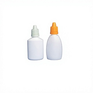 ขวดหยดพลาสติก PE แบบแบนพร้อมฝาปิดสีกันการงัดแงะ สำหรับบรรจุเซรั่มหรือยาหยอดตา - Product Image 1