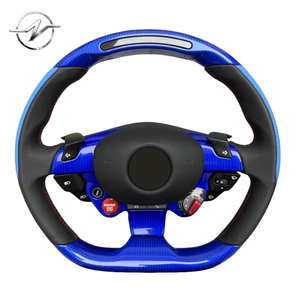 Volante Deportivo de Cuero Rojo y Fibra de Carbono para Mejora del Interior de Ferrari - Product Image 6