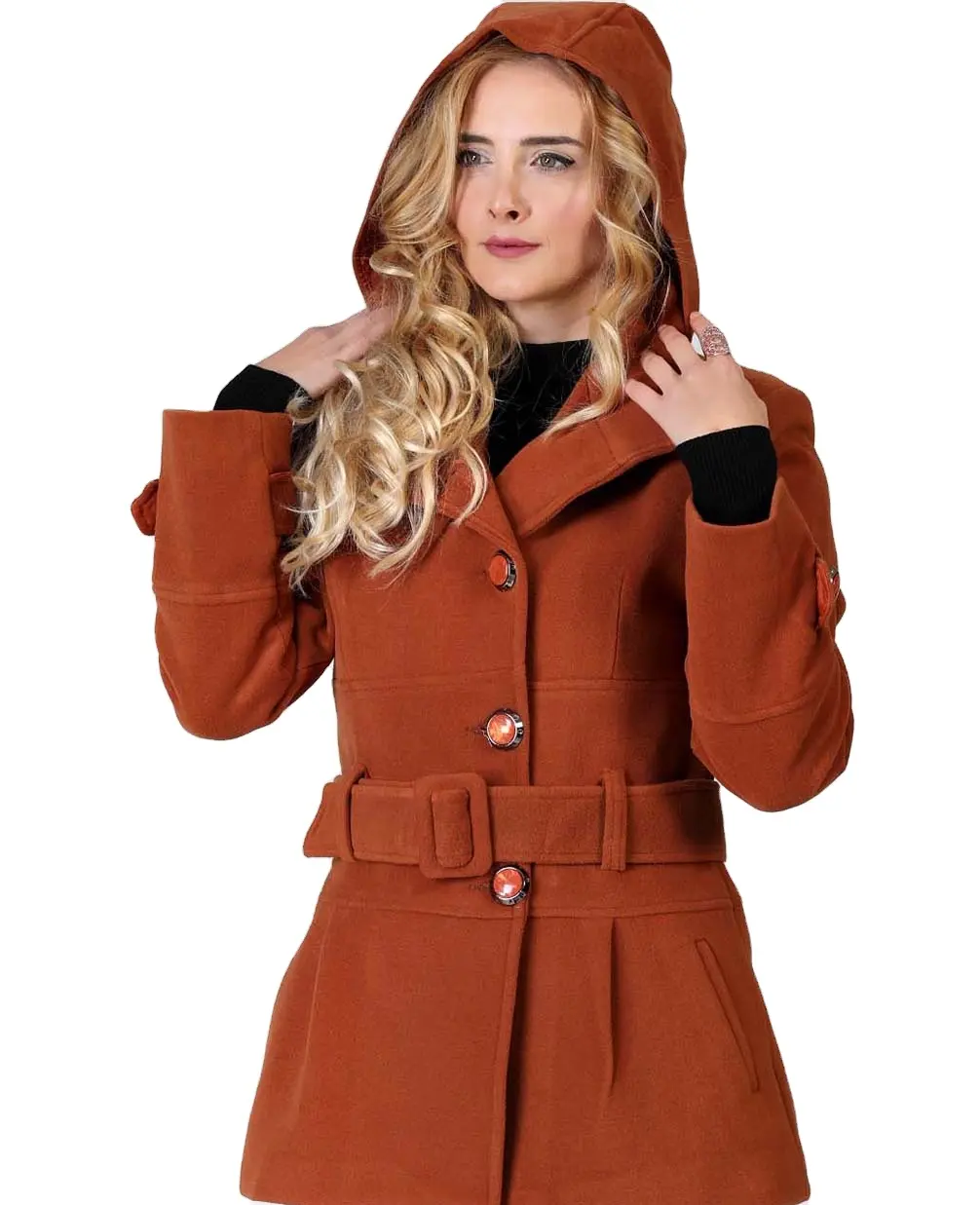 महिलाएं बाहर की ऊनी प्लस आकार की महिलाओं की ट्रेंच सर्दियों और शरद जैकेट फर कॉलर वू चमड़े के कोट का कोट