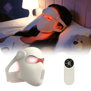 Masque facial LED sans fil <span class=keywords><strong>EYCO</strong></span> 630nm 850nm Thérapie par lumière rouge Infrarouge proche Infrarouge lointain en silicone pour usage personnel à domicile - Product Image 1