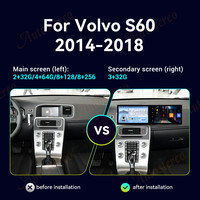 Autostereo 11,5 + 11,5 "pulgadas Android13 Carplay estéreo para Volvo S60 2014-2018 navegación GPS Radio de coche reproductor de vídeo Multimedia