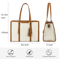 Tas Bahu Wanita Modis untuk Sekolah, Kerja & Perjalanan. Tas Laptop Kapasitas Besar, Tas Kerja Portabel untuk Perjalanan Sehari-hari.