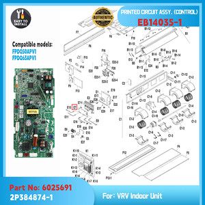 แผงควบคุมหลักของแท้ EB14035-6 EB14035-1สำหรับ Daikin Vrv การเปลี่ยน PCB ในร่มอะไหล่ทดแทน OEM HVAC - Product Image 4
