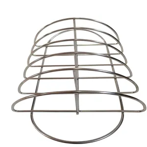 Groothandel Bbq Rib Rack Barbecue Rooster Vleesrek Roestvrij Staal Gaas Net Bbq Rib Rack Rib Gebraad Voor Grillen