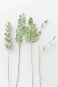 أوراق الكروشيه ، أوراق الكروشيه المستخدمة لتزيين باقات الزهور ، أوراق الكروشيه مقترنة بالزهور ، أوراق الكروشيه المخصصة - Product Image 3