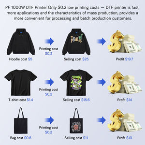 Printpro เครื่องพิมพ์ทีเชิร์ตพิมพ์ฟิล์ม24 "60cm, เครื่องพิมพ์ทรานเชคเกอร์กับเตาอบเครื่องพิมพ์ DTF เครื่องพิมพ์ I3200 4หัว DTF - Product Image 5