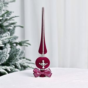 Novedad Transfronteriza: Adorno de Estrella para Árbol de Navidad con Remate de Plástico Flocado y Diamantes Incrustados, Personalizado de Fábrica, Duradero e Irrompible - Product Image 4