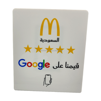 Tarjeta personalizable NFC Google Review 13,56 MHz RFID Soporte de revisión de redes sociales a prueba de agua para soporte de exhibición de pedidos de grifo