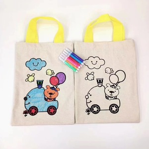 Xinsen Diy Hand Painted Canvas Bag For Children Art Creative Painting Graffiti Drawing <b>Toy</b> - Product Image 4