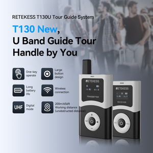 Phiên bản nâng cấp mới nhất hệ thống hướng dẫn du lịch không dây chống nhiễu truyền tín hiệu kỹ thuật số retekess t130u t131u - Product Image 2