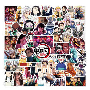 50PCS katana démon tueur anime autocollant voiture Skateboard ordinateur étanche décalcomanie - Product Image 1