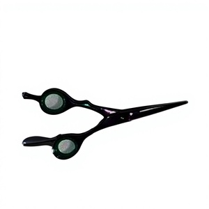 Cisailles de barbier professionnelles à domicile en acier de qualité salon bord de rasoir poignées confortables personnalisables EMS Logo pointu pour les cheveux - Product Image 1