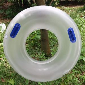 Bouée de piscine gonflable lumineuse en PVC écologique Da Niu 120 cm, <span class=keywords><strong>tube</strong></span> de natation transparent avec poignées - Product Image 6