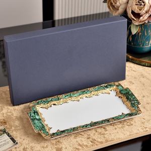 Assiettes de présentation ovales irrégulières en porcelaine fine de style Japandi fantaisie avec motif personnalisé pour cadeaux d'affaires et usage culinaire - Product Image 2