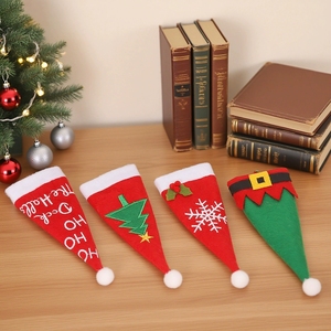 Porta Utensilios Navideño de Tela No Tejida, Decoraciones para la Mesa Navideña, para la Decoración de la Mesa de Comedor y Artículos para Fiestas - Product Image 1