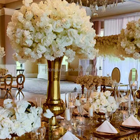 Vente flash : Grande boule de fleurs artificielles en soie de 80 cm, rose, pour décoration de mariage, centre de table pour réception de banquet