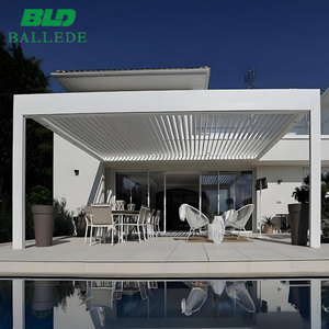 Système de pergola à toit ouvrant motorisé, imperméable, en aluminium, pour extérieur, avec télécommande, couverture de terrasse - Product Image 5