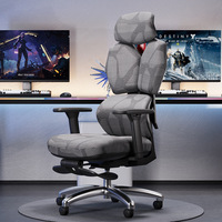 Chaise Esports Ergonomique Moderne avec Design Convertible en Cuir Synthétique Caractéristique Pivotante Chaise Maison Confortable pour une longue séance