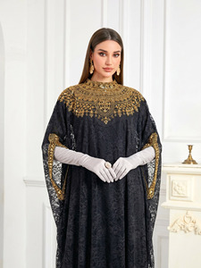 Elegante <span class=keywords><strong>Abito</strong></span> da Sera di Lusso <span class=keywords><strong>con</strong></span> Perline di Cristallo per Donna, <span class=keywords><strong>Maniche</strong></span> <span class=keywords><strong>a</strong></span> <span class=keywords><strong>Pipistrello</strong></span>, Vestito <span class=keywords><strong>Lungo</strong></span> in Chiffon, Abaya Musulmana, Abbigliamento Islamico - Product Image 5