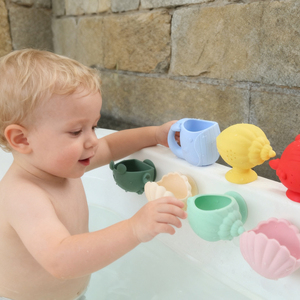 Nouvelles formes en silicone sans moulage pour jouets aquatiques pour bébés, lot <span class=keywords><strong>de</strong></span> 4 animaux marins avec ventouses pour l'apprentissage précoce des tout-petits - Product Image 2