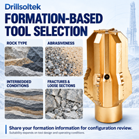 2026 Drillsoltek Drillsoltek PDC Hole Opener Fixed Cutter Reaming Bit untuk Pembesaran Lubang Bor