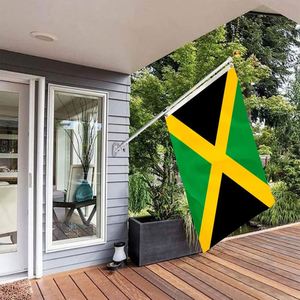 Bandera de Jamaica de poliéster de 3x5 pies a precio económico y bandera nacional con dos ojales - Product Image 2