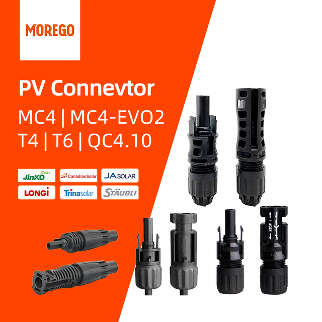 LONGI JA Canadian Solar PV Connector Staubli MC4 EVO2 Solar Panel Plug by Moregosolar